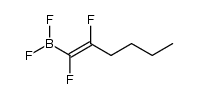 trans-1,2-difluorohex-1-enyldifluoroborane Structure