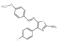 2-Thiazolamine,4-(4-chlorophenyl)-5-[2-(4-methoxyphenyl)diazenyl]-结构式