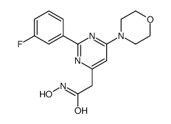 2-[2-(3-fluorophenyl)-6-morpholin-4-ylpyrimidin-4-yl]-N-hydroxyacetamide结构式