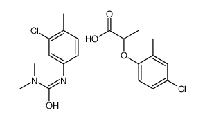 2-(4-chloro-2-methylphenoxy)propanoic acid,3-(3-chloro-4-methylphenyl)-1,1-dimethylurea结构式