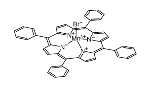 bromo(5,10,15,20-tetraphenylporphyrinato)manganese(III)结构式