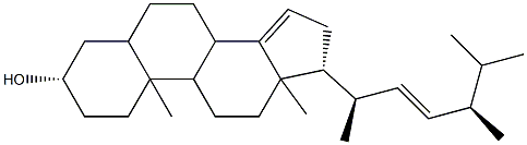 (22E)-5α-Ergosta-14,22-dien-3β-ol结构式