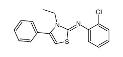 N-(2-chlorophenyl)-3-ethyl-4-phenyl-1,3-thiazol-2-imine Structure