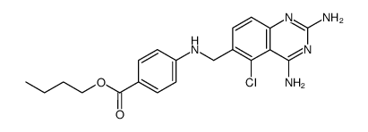 4-[(2,4-diamino-5-chloro-quinazolin-6-ylmethyl)-amino]-benzoic acid butyl ester Structure