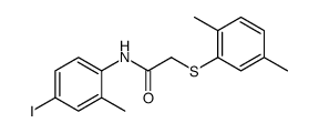 2-(2,5-dimethylphenyl)sulfanyl-N-(4-iodo-2-methylphenyl)acetamide Structure