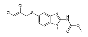 [5-(2,3-dichloro-allylsulfanyl)-1(3)H-benzoimidazol-2-yl]-carbamic acid methyl ester结构式