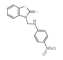 3-[[(4-nitrophenyl)amino]methyl]benzothiazole-2-thione结构式