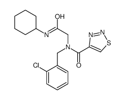 1,2,3-Thiadiazole-4-carboxamide,N-[(2-chlorophenyl)methyl]-N-[2-(cyclohexylamino)-2-oxoethyl]-(9CI)结构式