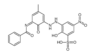 3-[[5-(Benzoylamino)-6-hydroxy-3-methylphenyl]azo]-2-hydroxy-5-nitrobenzenesulfonic acid Structure