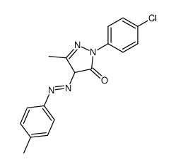 1-(p-Chlorophenyl)-3-methyl-4-(4'-methylphenylazo)-pyrazolin-5-on Structure