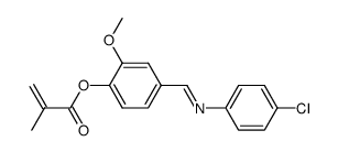 2-Methoxy-4-(p-chlorphenyliminomethyl)phenylmethacrylat Structure