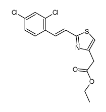 ethyl 2-[2-[2-(2,4-dichlorophenyl)ethenyl]-1,3-thiazol-4-yl]acetate结构式