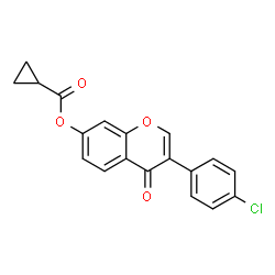 3-(4-Chlorophenyl)-4-oxo-4H-chromen-7-yl cyclopropanecarboxylate Structure