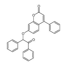 7-(2-oxo-1,2-diphenylethoxy)-4-phenylchromen-2-one结构式