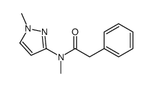 N-methyl-N-(1-methylpyrazol-3-yl)-2-phenylacetamide结构式