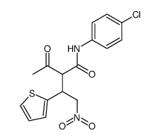 2-Acetyl-N-(4-chloro-phenyl)-4-nitro-3-thiophen-2-yl-butyramide Structure