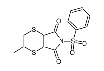 6-benzenesulfonyl-2-methyl-2,3-dihydro-[1,4]dithiino[2,3-c]pyrrole-5,7-dione Structure