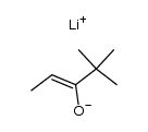 (CH3)3CC(OLi)=CHCH3 Structure