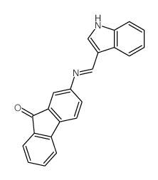 2-(indol-3-ylidenemethylamino)fluoren-9-one结构式