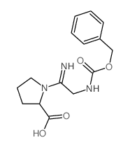 1-(2-phenylmethoxycarbonylaminoethanimidoyl)pyrrolidine-2-carboxylic acid Structure