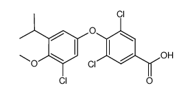 3,5-dichloro-4-(3-chloro-5-isopropyl-4-methoxyphenoxy) benzoic acid结构式