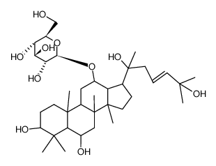 [(23E)-3β,6α,20,25-Tetrahydroxy-5α-dammar-23-en-12β-yl]β-D-glucopyranoside structure