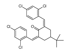 4-tert-butyl-2,6-bis[(2,4-dichlorophenyl)methylidene]cyclohexan-1-one Structure