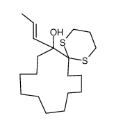 trans-7-Propenyl-1,5-dithiaspiro(5.12)octadecan-7-ol结构式