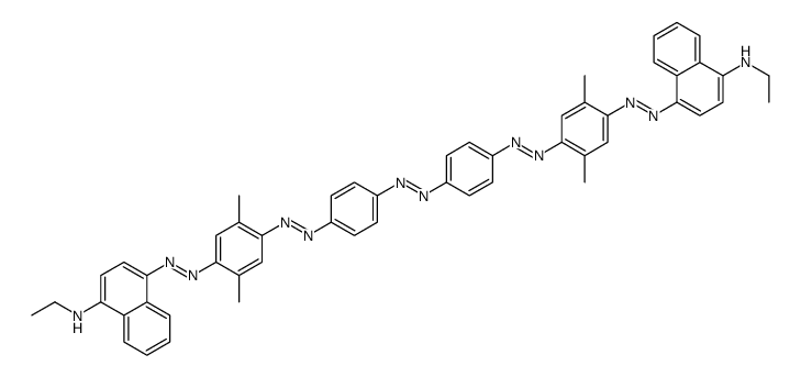 4,4'-[Azobis[4,1-phenyleneazo(2,5-dimethyl-4,1-phenylene)azo]]bis[N-ethyl-1-naphthalenamine] structure