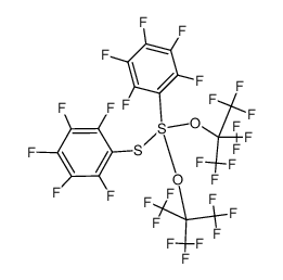 bis(nonafluoro-tert-butoxy)(pentafluorophenylsulfanyl)trifluorophenylsulfur(IV)结构式