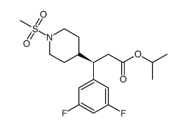 (R)-iso-propyl 3-(3,5-difluorophenyl)-3-(1-(methylsulfonyl)piperidine-4-yl)propanoate Structure