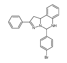 5-(4-bromophenyl)-2-phenyl-1,5,6,10b-tetrahydropyrazolo[1,5-c]quinazoline结构式