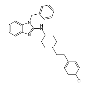 (1-Benzyl-1H-benzoimidazol-2-yl)-{1-[2-(4-chloro-phenyl)-ethyl]-piperidin-4-yl}-amine结构式