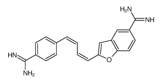 2-[(1E,3E)-4-(4-carbamimidoylphenyl)buta-1,3-dienyl]-1-benzofuran-5-carboximidamide Structure