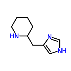 Piperidine,2-(1H-imidazol-4-ylmethyl)- (9CI) Structure