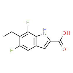 1H-Indole-2-carboxylicacid,6-ethyl-5,7-difluoro-(9CI) Structure