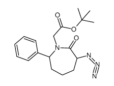 3-azido-1-t-butoxycarbonylmethyl-7-phenylperhydroazepin-2-one结构式