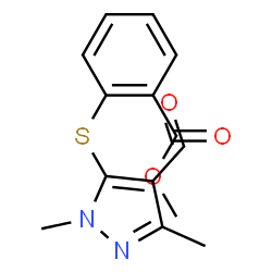 METHYL 2-[(4-FORMYL-1,3-DIMETHYL-1H-PYRAZOL-5-YL)SULFANYL]BENZENECARBOXYLATE Structure