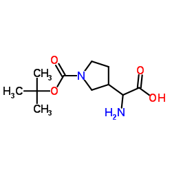 2-(1-(tert-butoxycarbonyl)pyrrolidin-3-yl)-2-aminoacetic acid Structure