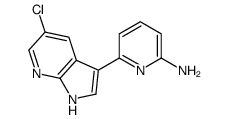 6-(5-氯-1H-吡咯并[2,3-B]吡啶-3-基)-2-吡啶胺结构式