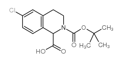 2-BOC-6-CHLORO-3,4-DIHYDRO-1H-ISOQUINOLINE-1-CARBOXYLIC ACID structure