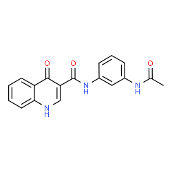 N-[3-(acetylamino)phenyl]-4-oxo-1,4-dihydroquinoline-3-carboxamide Structure