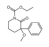 1-(ethoxycarbonyl)-3-methoxy-3-phenyl-2-piperidinone Structure