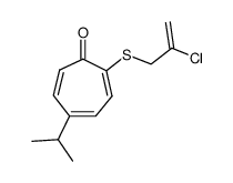 2-((2-chloroallyl)thio)-5-isopropylcyclohepta-2,4,6-trien-1-one结构式