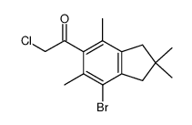 1-(7-bromo-2,2,4,6-tetramethyl-2,3-dihydro-1H-inden-5-yl)-2-chloroethan-1-one Structure