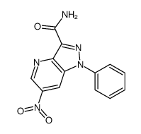 6-nitro-1-phenylpyrazolo[4,3-b]pyridine-3-carboxamide结构式