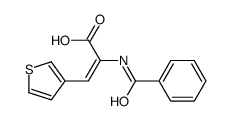 2-benzamido-3-thiophen-3-ylprop-2-enoic acid结构式