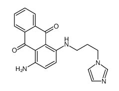 1-amino-4-(3-imidazol-1-ylpropylamino)anthracene-9,10-dione Structure