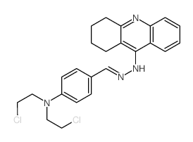 Benzaldehyde,4-[bis(2-chloroethyl)amino]-, 2-(1,2,3,4-tetrahydro-9-acridinyl)hydrazone结构式