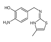 2-amino-5-[[(4-methyl-1,3-thiazol-2-yl)amino]methyl]phenol Structure